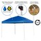 Emma and Oliver Outdoor Event/Tailgate Tent Set with Pop Up Event Canopy and Carry Bag and Bi-Fold Table with Carrying Handle
